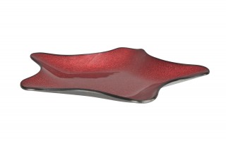 Podstawka szklana 23 cm gwiazda czerwona RF0715