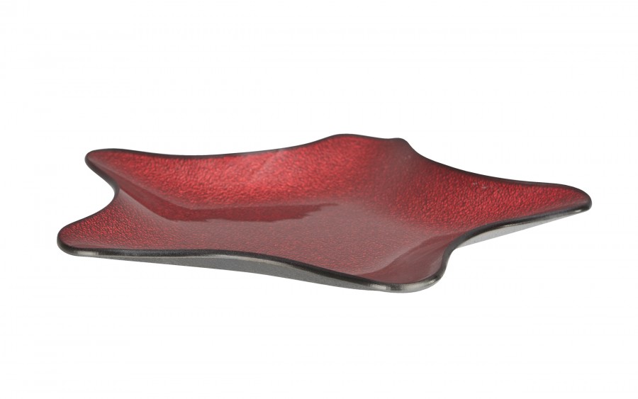Podstawka szklana 23 cm gwiazda czerwona RF0715