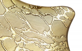 Podstawka szklana 17 cm gwiazda złota RF0716