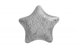 Podstawka szklana 17 cm gwiazda złota RF0716