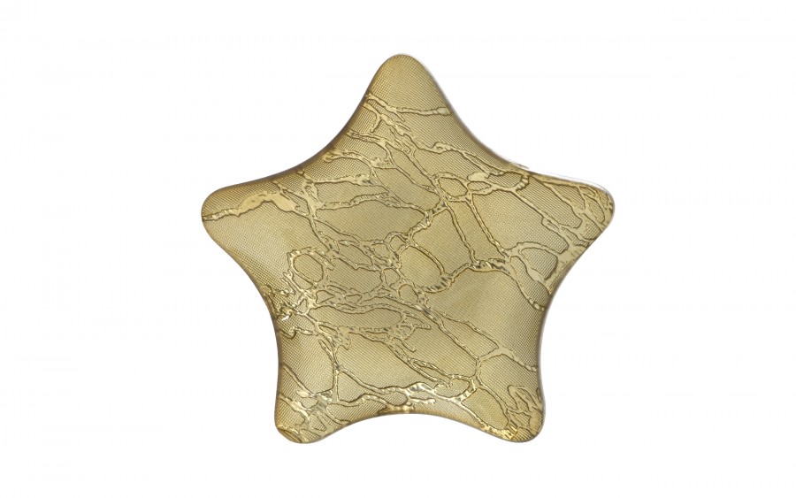 Podstawka szklana 17 cm gwiazda złota RF0716