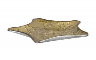 Podstawka szklana 17 cm gwiazda złota RF0716
