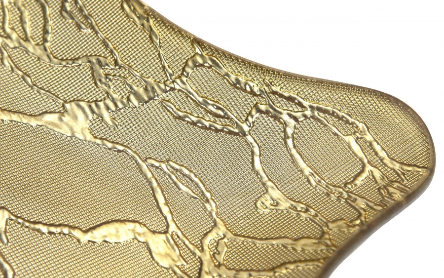 Podstawka szklana 23 cm gwiazda złota RF0717