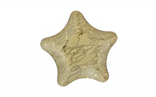 Podstawka szklana 23 cm gwiazda złota RF0717