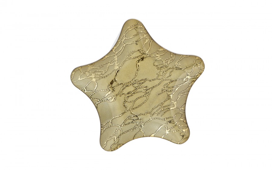 Podstawka szklana 23 cm gwiazda złota RF0717