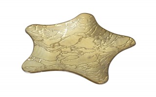 Podstawka szklana 23 cm gwiazda złota RF0717