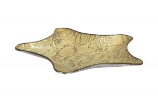 Podstawka szklana 23 cm gwiazda złota RF0717