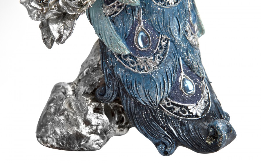 Figurka dekoracyjna Paw 29 cm niebieski 164728