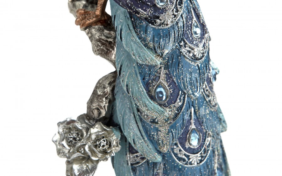 Figurka dekoracyjna Paw 29 cm niebieski 164728