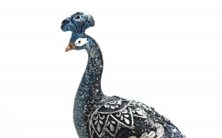 Figurka dekoracyjna Paw 29 cm niebieski 164728