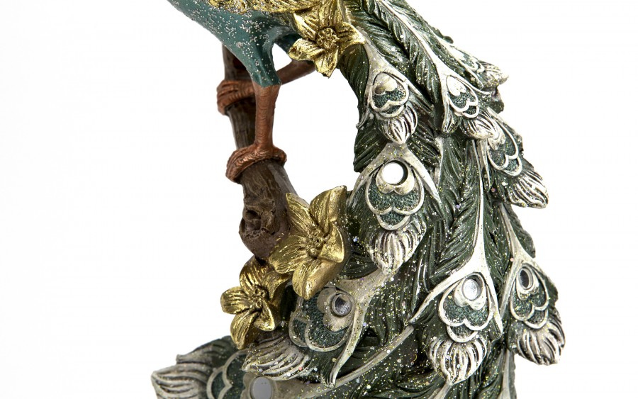 Figurka dekoracyjna Paw 29 cm niebiesko-złoty 181031