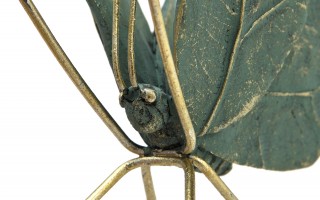 Ozdoba Motyl zielono-złoty 13 cm