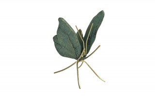 Ozdoba Motyl zielono-złoty 13 cm