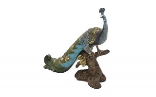 Figurka dekoracyjna Paw zielony 164731