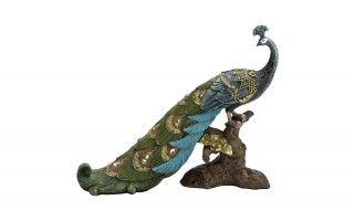 Figurka dekoracyjna Paw zielony 164731