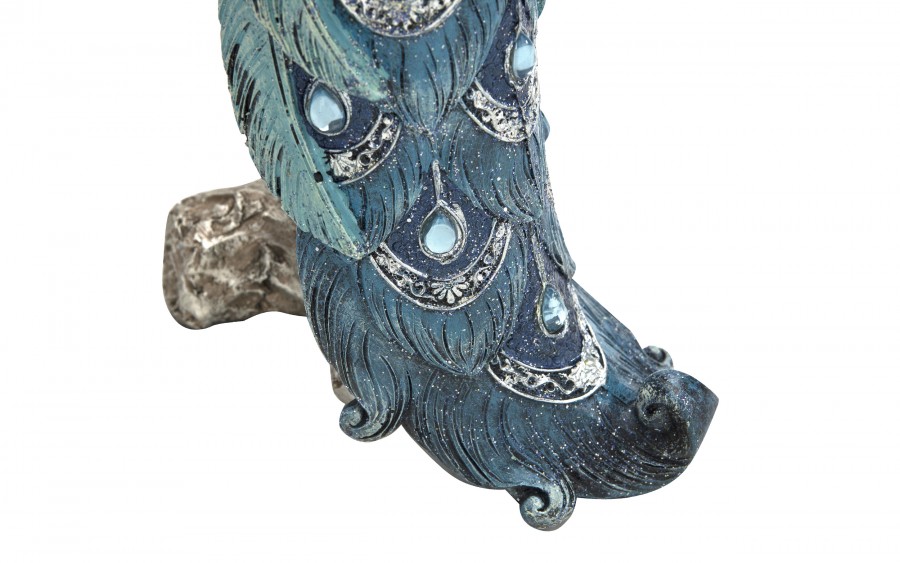 Figurka dekoracyjna Paw 40 cm niebieski 164730