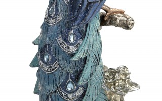 Figurka dekoracyjna Paw 40 cm niebieski 164730