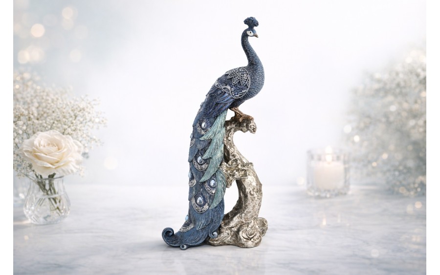 Figurka dekoracyjna Paw 40 cm niebieski 164730