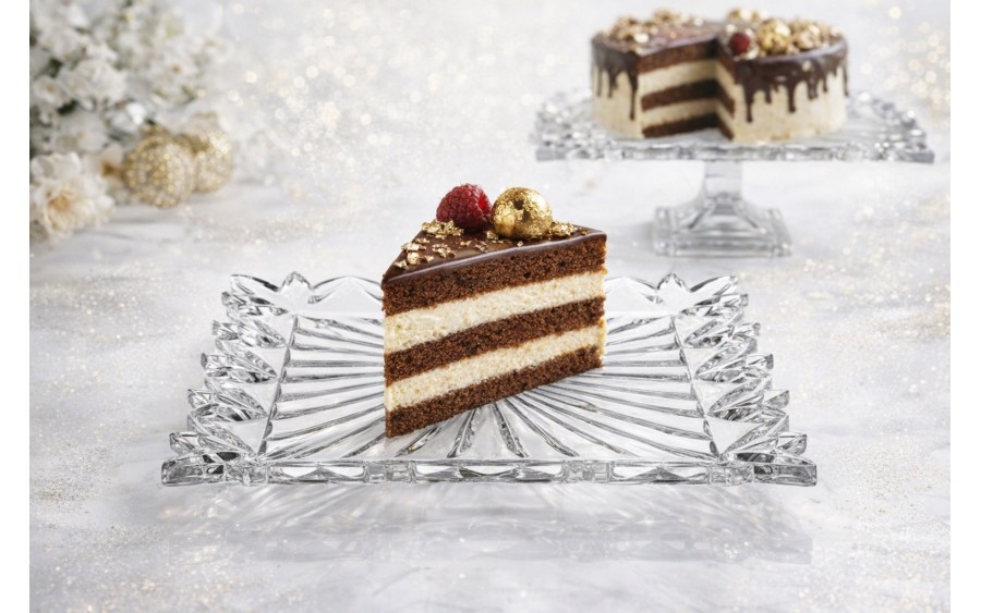 Talerz kryształowy deserowy 18,5 cm Pierced