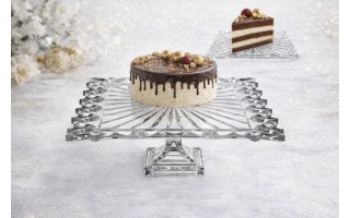 Tortownica patera kryształowa 32 cm Pierced 678850