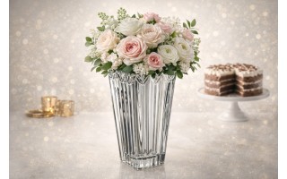 Wazon kryształowy 30 cm Pierced Bohemia BH27910