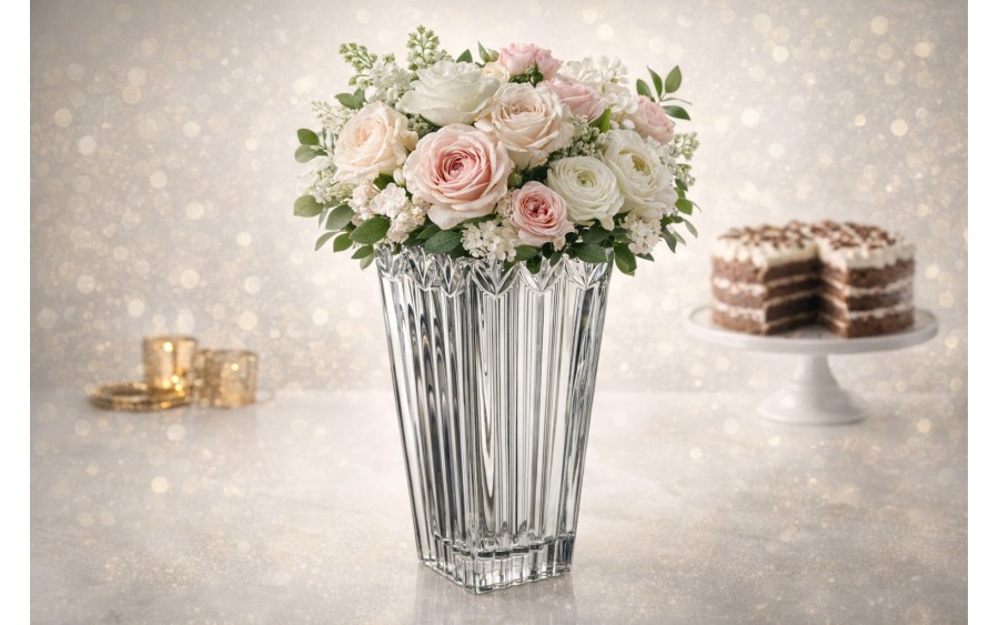 Wazon kryształowy 30 cm Pierced Bohemia BH27910