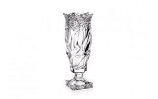 Wazon kryształowy na nodze 38 cm Flamenco Ice