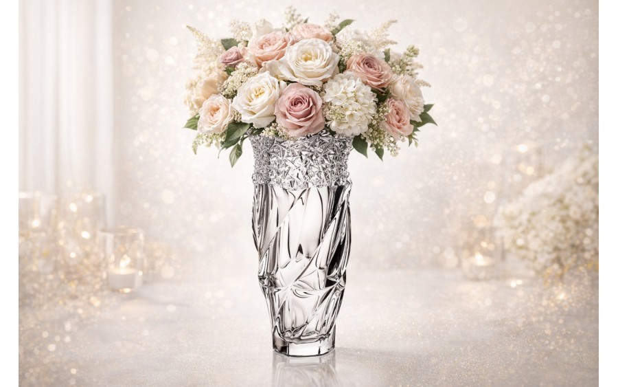 Wazon kryształowy 30 cm Flamenco Ice