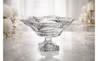 Misa kryształowa na nodze 33 cm Flamenco Ice