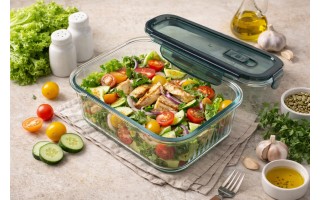 Pojemnik szklany 1 L na lunch żywność Rillet AMBITION