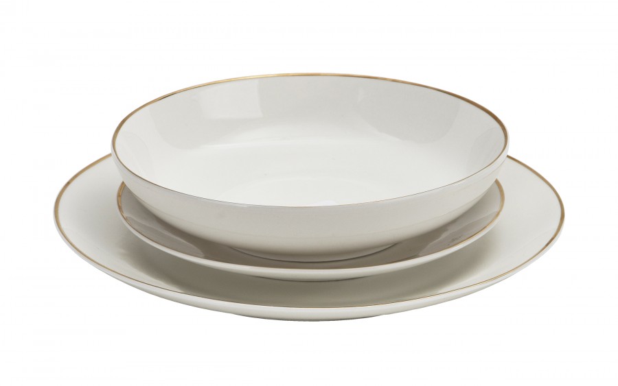 Talerz płytki obiadowy 26 cm Bella Złota Linia