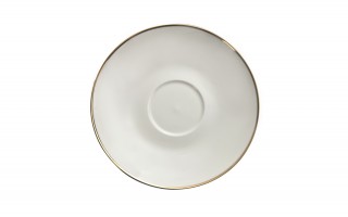 Filiżanka porcelanowa 370 ml ze spodkiem Bella Złota Linia