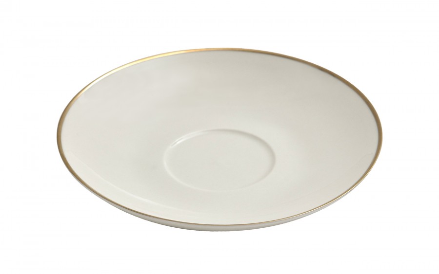 Filiżanka porcelanowa 370 ml ze spodkiem Bella Złota Linia