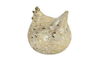 Figurka dekoracyjna Kura 17,5x13x19 cm złota 15331