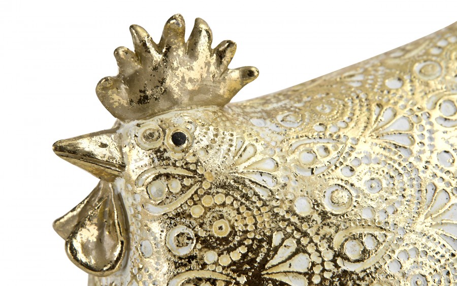 Figurka dekoracyjna Kogut 17,5x13x19 cm złota 15331