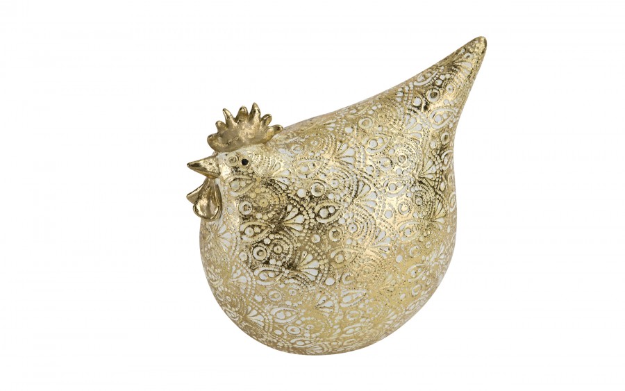 Figurka dekoracyjna Kogut 17,5x13x19 cm złota 15331