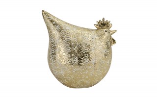 Figurka dekoracyjna Kogut 17,5x13x19 cm złota 15331