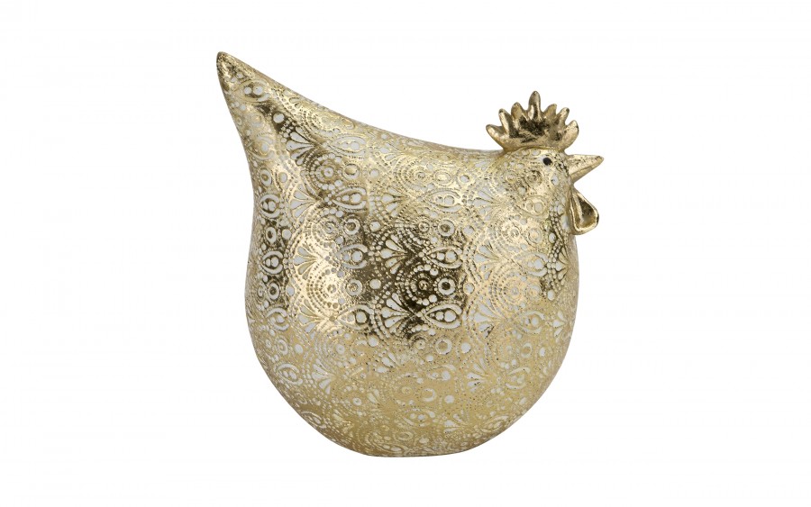 Figurka dekoracyjna Kogut 17,5x13x19 cm złota 15331
