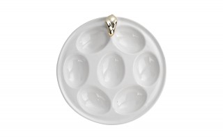 Talerz na jajka złoty królik 89010