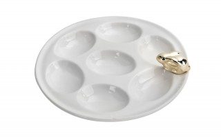 Talerz na jajka złoty królik 89010