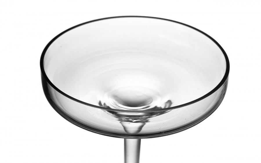 Patera szklana z kloszem Uszy Królika 12x12x28,5 cm