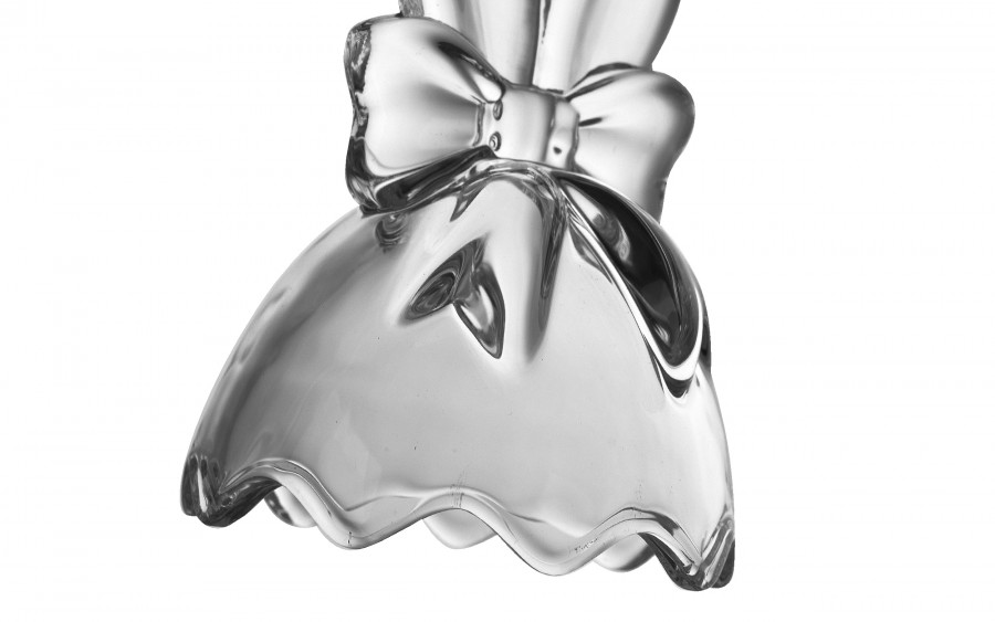 Pojemnik szklany Jajko z kokardką 17 cm otwierane