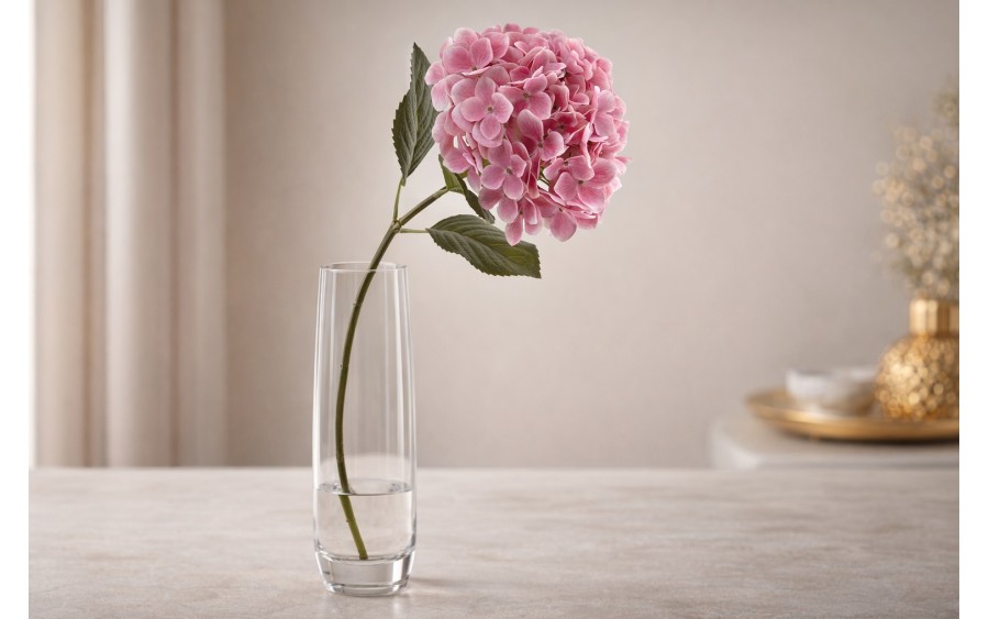 Kwiat sztuczny Hortensji 65 cm różowy 161510