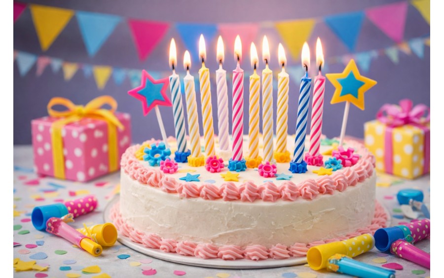Świeczki urodzinowe 24 szt. kolorowe
