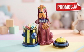 Pojemnik ceramiczny Pies czerwony przy hydrancie