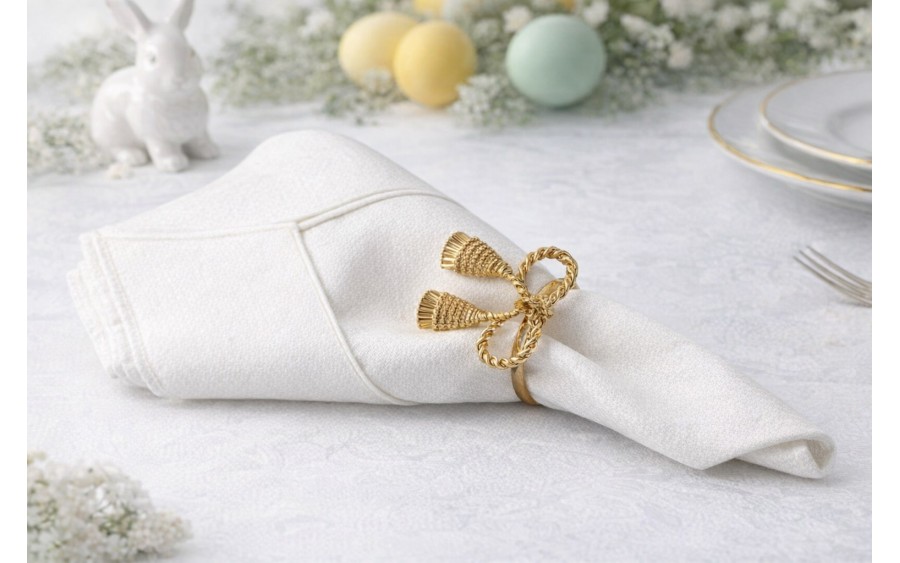 Obraczka na serwetę Kokardka złota 158753