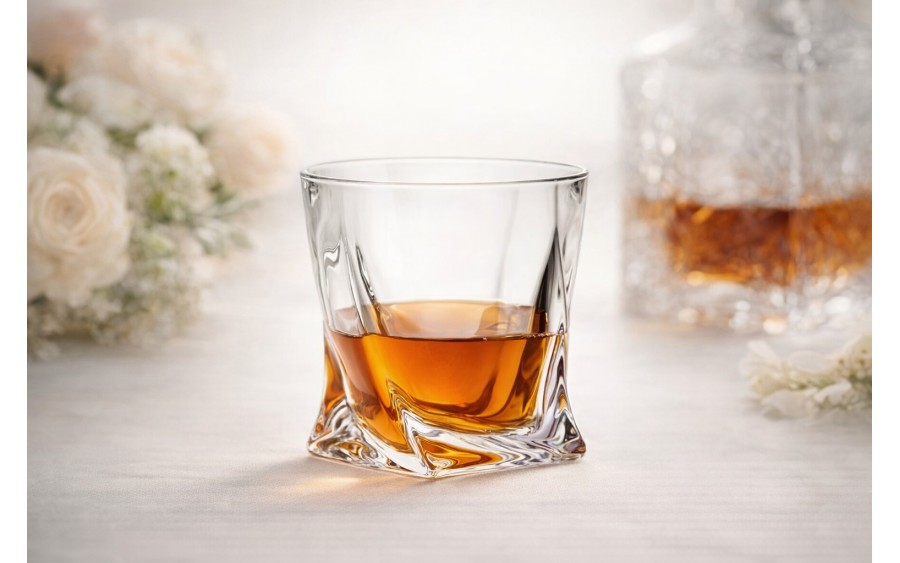 Szklanka kryształowa do whisky 340 ml  Quadro Bohemia