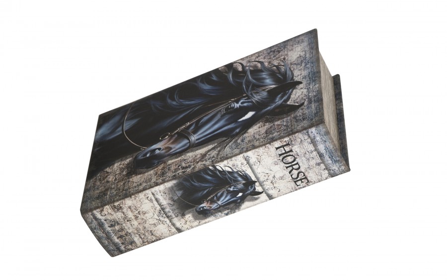 Zestaw 2 x Pudełko szkatułka Czarny Koń