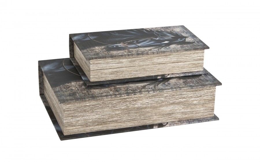 Zestaw 2 x Pudełko szkatułka Czarny Koń