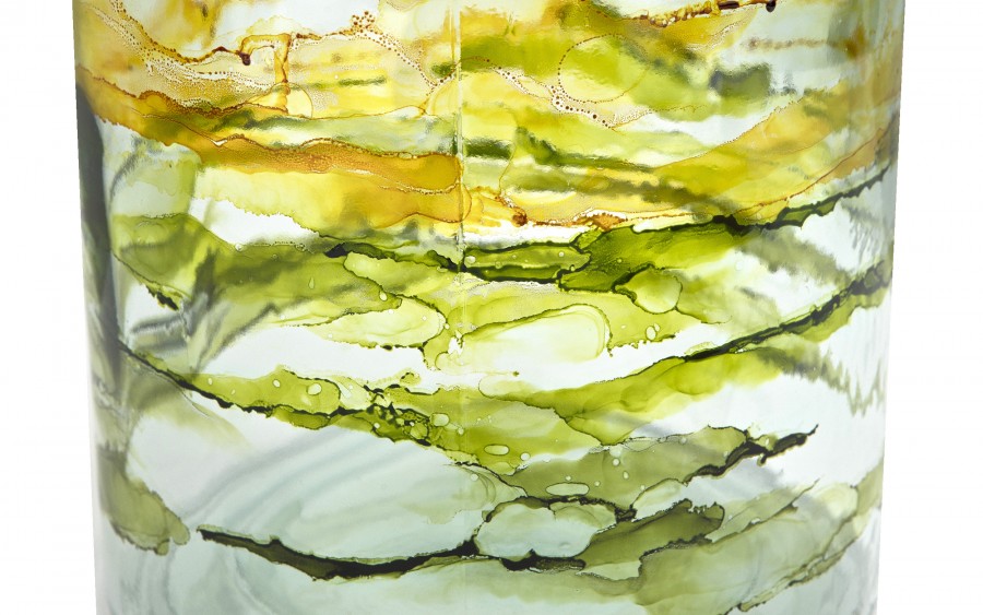 Butelka dekoracyjna 43 cm Watercolor zielona F1396